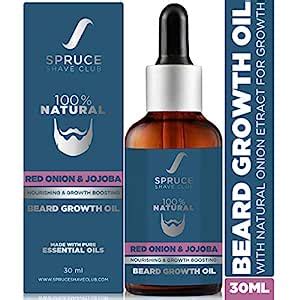 Spruce Shave Club Advanced Beard Growth Oil | With Onion Oil, Jojoba ...