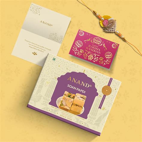 ANAND Sweets Raksha Bandhan/Rakhi Mithai Gift box | Soan Papdi (250g ...