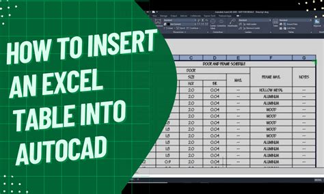 Insert Table AutoCAD 的图像结果