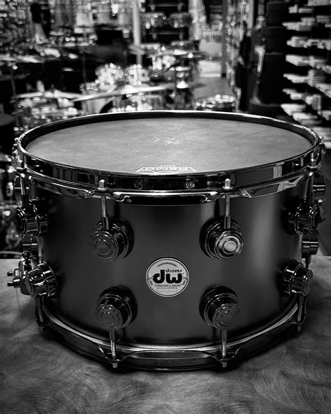 West Coast Drum Shop | DW Collector’s 8x14 Satin Black Brass Snare Drum ...