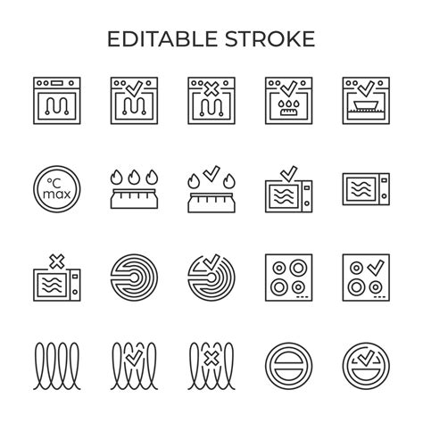 Metallic tableware symbols. Suitability for cookware gas, induction and ceramic stoves set of ...