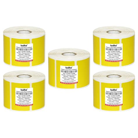Tudko® 60x40 mm Chromo Self Adhesive Barcode Paper Label Sticker Roll ...
