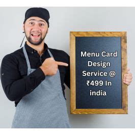 Affordable Menu Card Design Service in India @ ₹499 Only