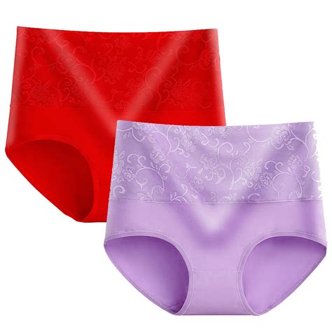 Xunlbb Women's Plus Size Panties,,2pcs Women's Briefs Comfortable ...