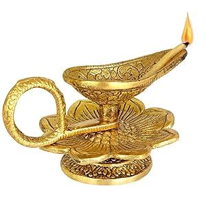 Buy White Box Metal Chirag Diya Set of 2 for Pooja or Puja Deepak ...