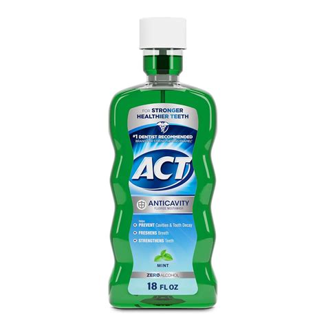 Act Alcohol Free Anticavity Fluoride Rinse, Mint - 18 Oz : Amazon.in ...