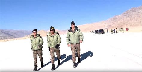 Construction work at Nyoma Mudh Advanced Landing Ground (ALG) underway ...