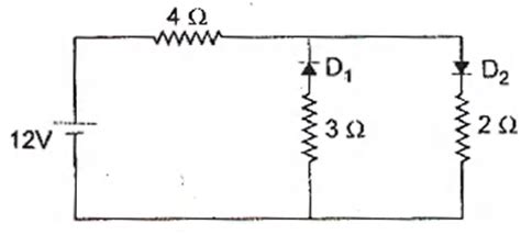 The circuit has two oppositely connected ideal diodes in parallel. What ...