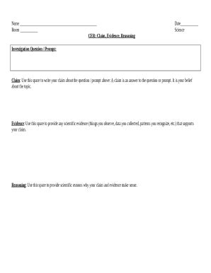 CER Reference Sheet.pdf - Claim Evidence Reasoning... Doc Template ...