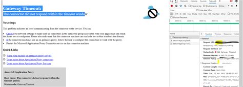 Microsoft RDS with Azure Application proxy error- Gateway timeout ...