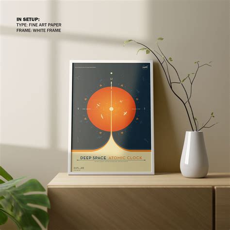 Deep Space Atomic Clock Orange, Space Poster – Dessine Art