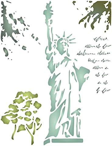 Stencils for Walls: Statue of Liberty Stencil, 6.5 x 8 inch (S ...