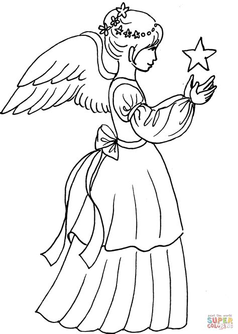 Coloring Pages Of Christmas Angels