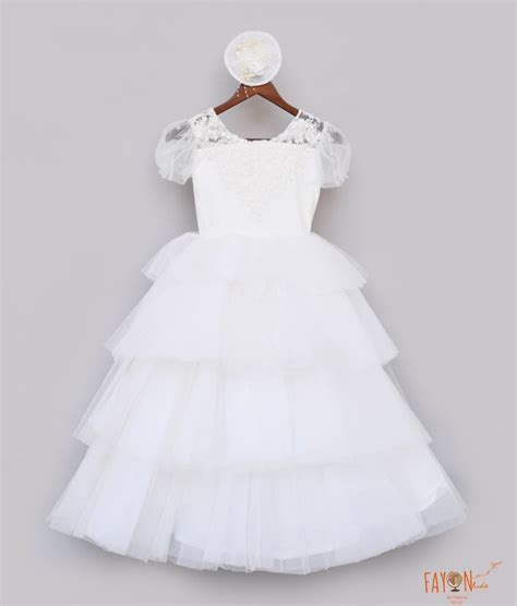 White Net Frill Gown for Girls – FayonKids