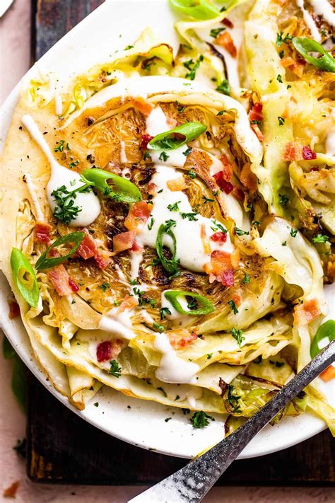 Grilled Cabbage Steaks Recipe with Bacon | Diethood
