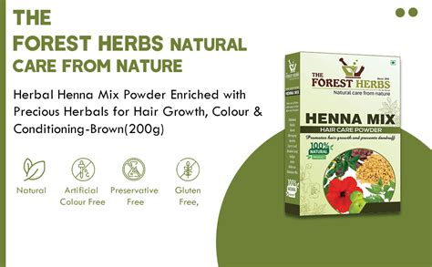 Buy The Forest Herbs Natural Care From Nature Herbal Henna Mix Powder ...