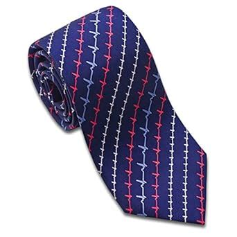 Buy Josh Bach Men's Heartbeat Pattern / EKG Silk Necktie, Made in USA ...