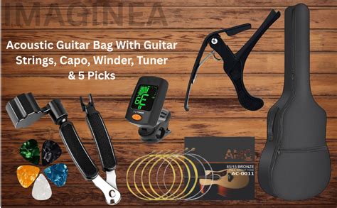 IMAGINEA Premium 38″–41″ Acoustic Guitar Bag with Heavy Padding ...