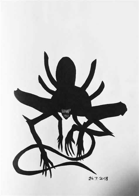 Xenomorph Drawing Tutorial 的图像结果