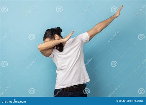Man Standing in Dab Dance Pose, Internet Meme, Celebrating Success ...