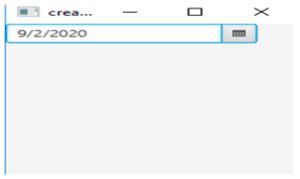 Date PICKER Java Tutorial 的图像结果