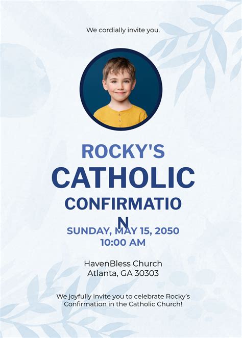 Catholic Confirmation Announcements