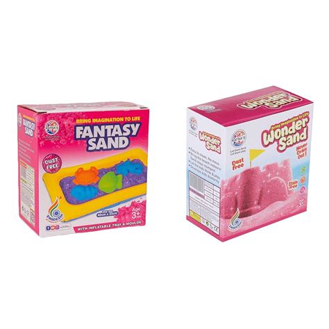 Buy RATNA'S Fantasy Sand 500 Grams Pink Colour with Inflatable Tray, 1 ...