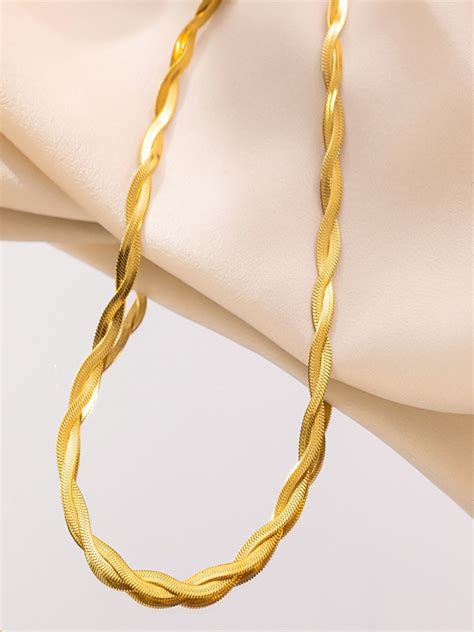 Twisted Snake Chain | 18K Plated – aquastreet.in
