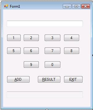 Simple Calculator Using C# Form 的图像结果