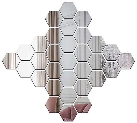 Buy Wall1ders 30 Hexagon with 10 Butterflies Silver (Each Hexagon Size ...