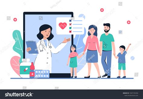 Online Consultation Doctor Modern Healthcare Technologies Stock Vector ...