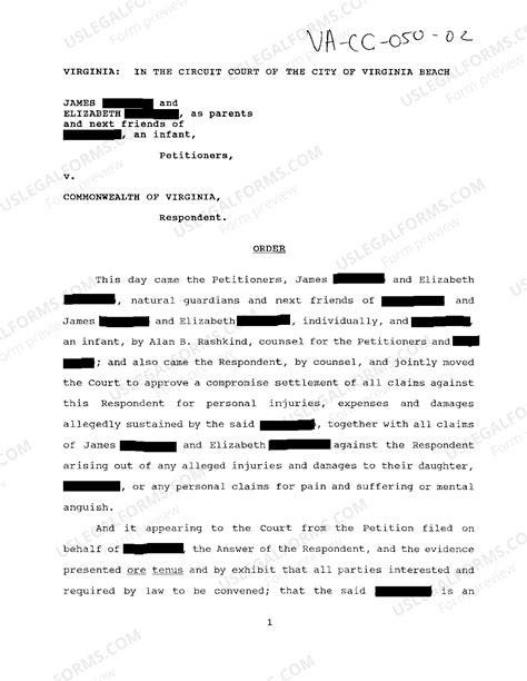 Virginia Order regarding Discharge of Guardianship | US Legal Forms