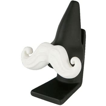 HG341BWT GLASSES HOLDER ''MUSTACHE'' BK/WT グラスホルダー マスタッシュ ブラック/ホワイト 1個 ...