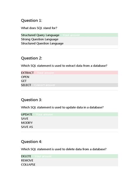 SQL Online Quizzes 的图像结果