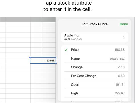 Add stock information in Numbers on iPad - Apple Support (IN)