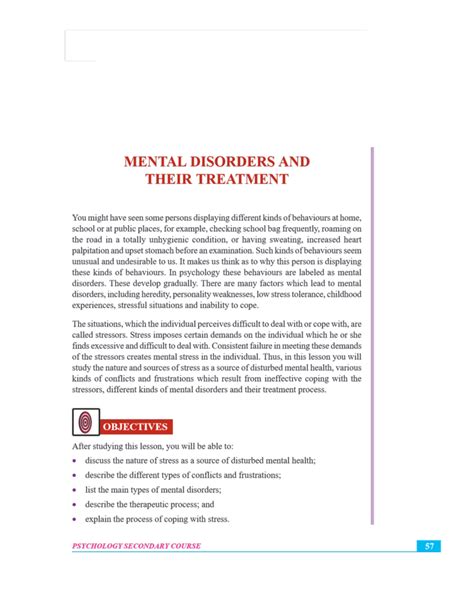 Mental disorder and their treatment - Psychology - Studocu
