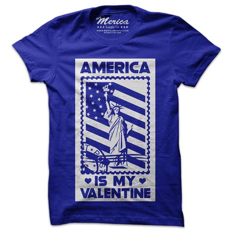 America is my Valentine T-Shirt - Small / Pink / Womens Tee