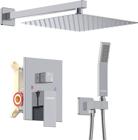 KOJOX Matte Black Thermostatic Shower System, Push India | Ubuy