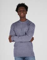 Buy American Eagle Men Navy Crew Neck Icon Sweater Online