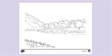 Lower River Course Colouring Sheet | Colouring Sheets
