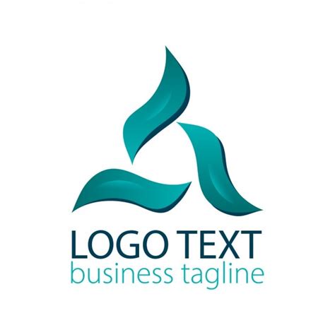 Abstract logo in turquoise color | Free Vector