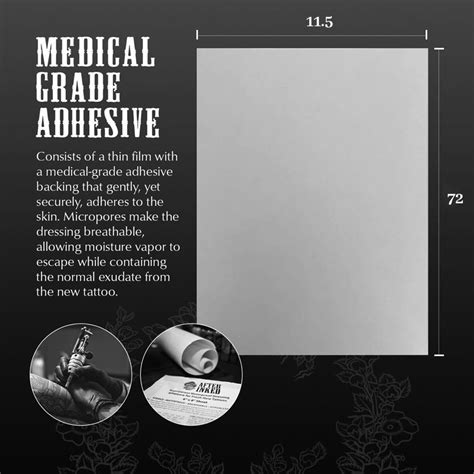 Tattoo Aftercare Clear Adhesive Bandange Waterproof Dressing Roll ...