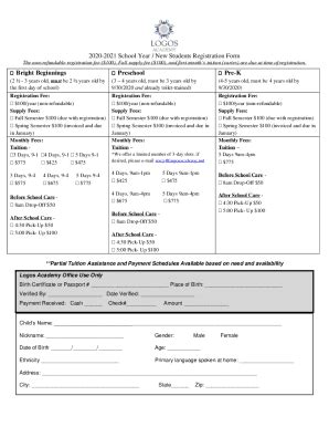 Fillable Online ASH, TOAST, and Montessori After School Program ...