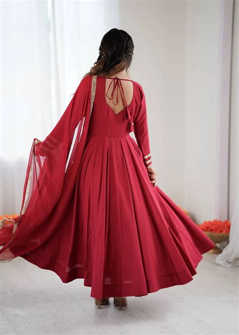 Roman Silk Embroidered Anarkali Set