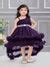 Buy Mini Stitch Sleeveless tail cut double layered party frock - Purple ...