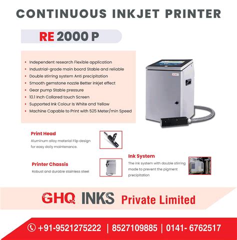 GHQ Inks | White Marking Inkjet Printer