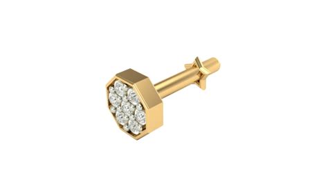 Beautiful Aapti Yellow Gold Diamond Nosepin Online Jewellery Shopping ...