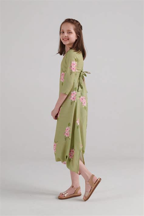 Pickle Green Dhoti Jumpsuit Kids – Pasha India