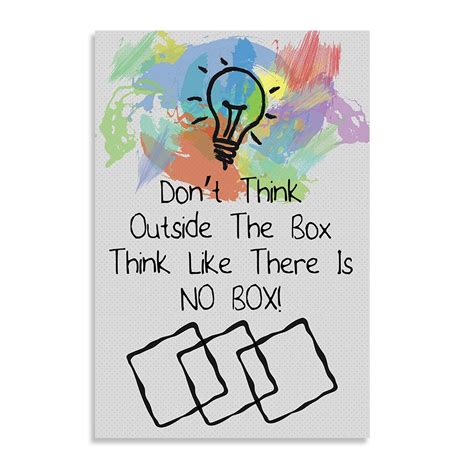 ZEBO TREND Don't Think Outside The Box -Think Like There is No Box ...