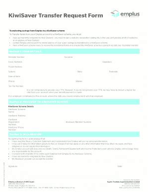 Emplus Super Kiwisaver - Fill Online, Printable, Fillable, Blank ...